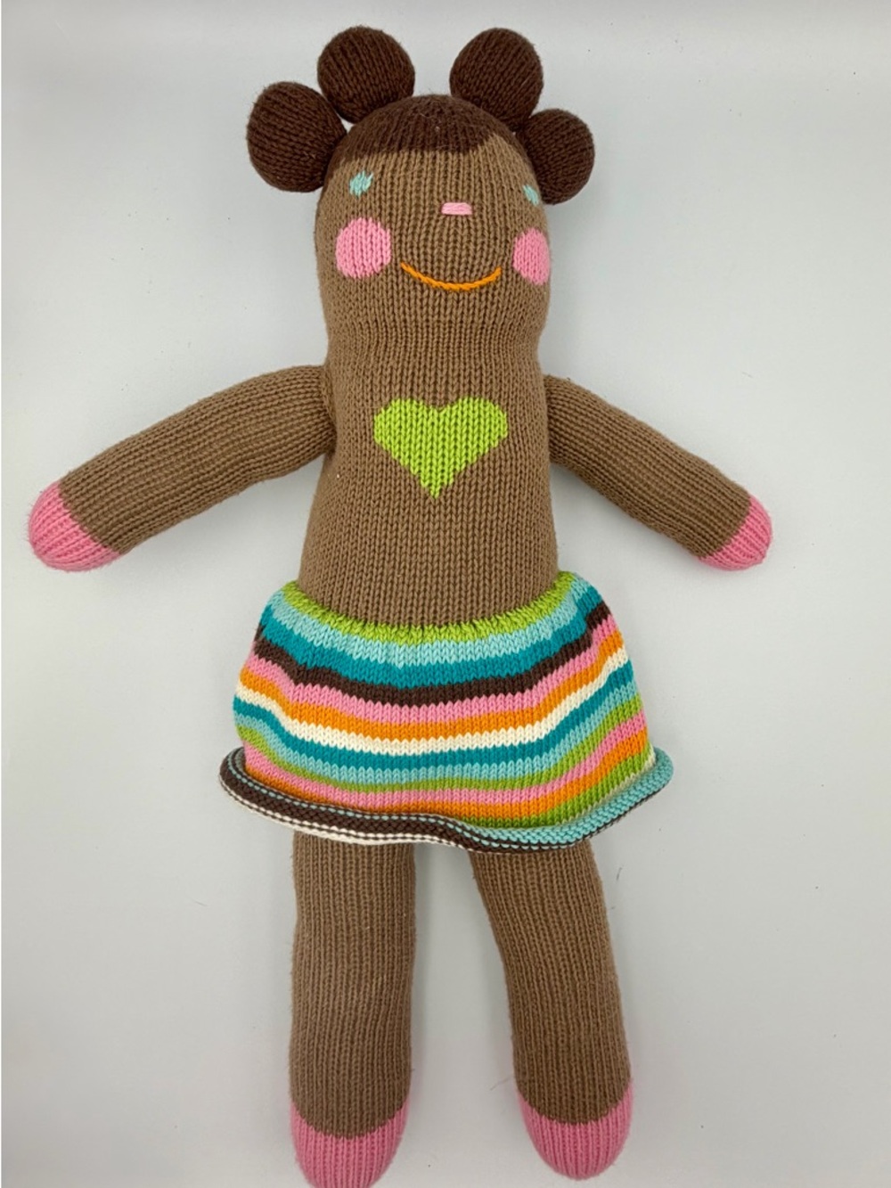 Plush Knit Animal & Doll Bundle - Pink, Lavender, Gray, Brown - Picture 3 of 6